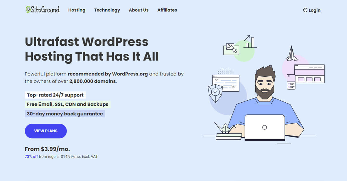 SiteGround Hosting Review : Harga, Fitur, Performa