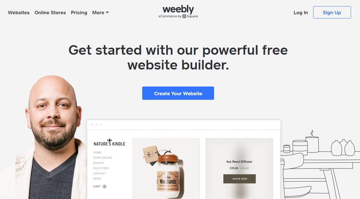 contoh landing page dari weeby