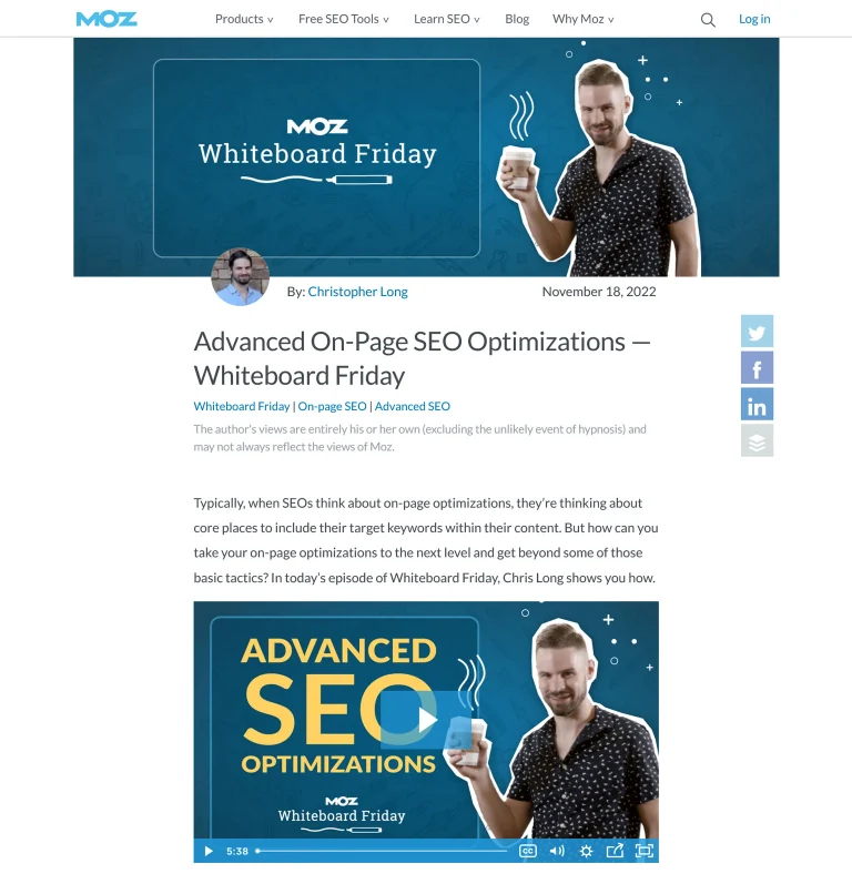 Single Page Layout