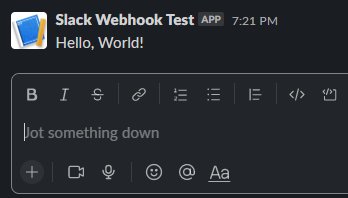 Slack Webhooks Created